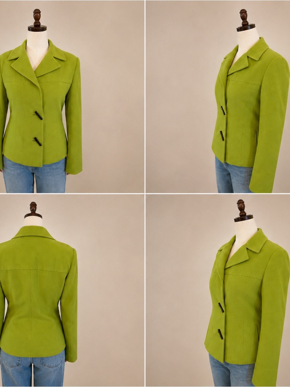 Vintage Y2K Carlisle Lime Green Wool Angora Cashmere Jacket